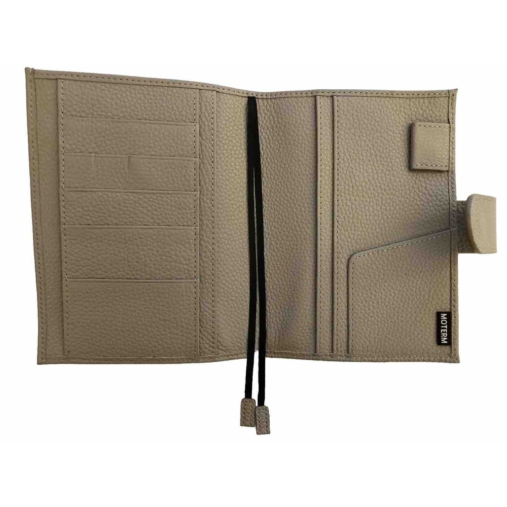 Moterm Planner Cover Folio Organizer Gray Pebbled Leather 6.5" x 5" - Picture 3 of 9